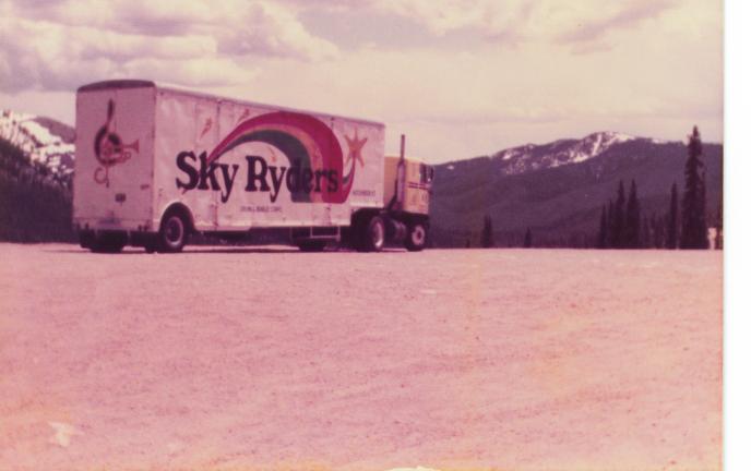 1982 equipment trucknow an 18 wheeler on top of the continental divide in colorado.