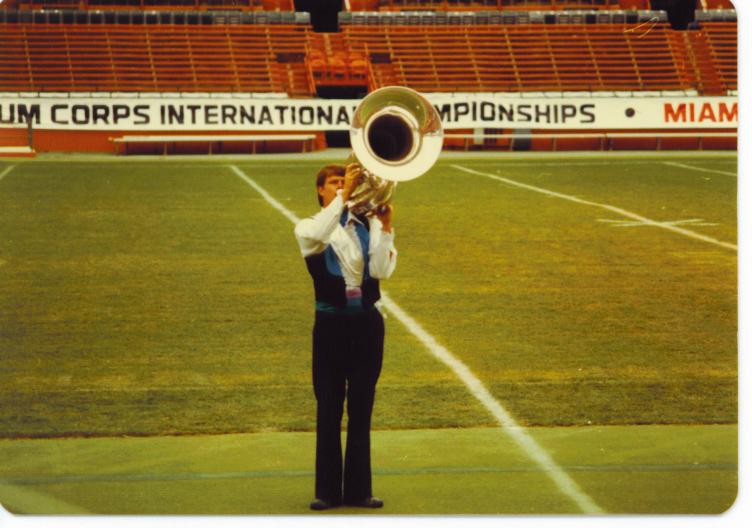 1983 Sky Ryders Contra Boyd Blackaby performing at DCI Finals Individual and Ensemble placing 8th.